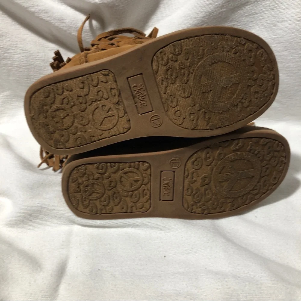 Justice Fringe Moccasin Girls Boots